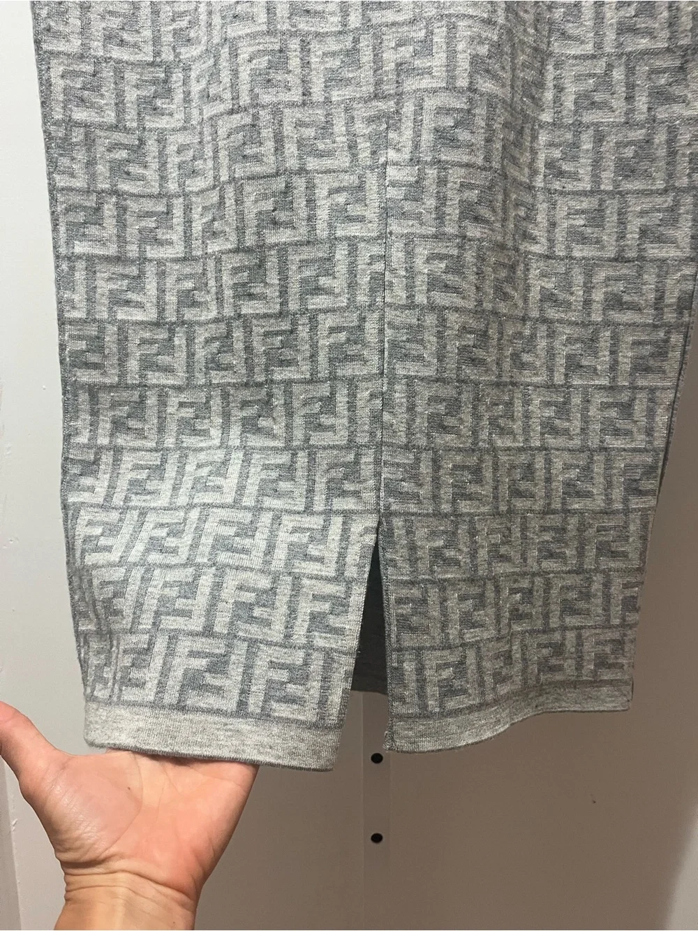 Fendi Monogram Knit Midi Dress